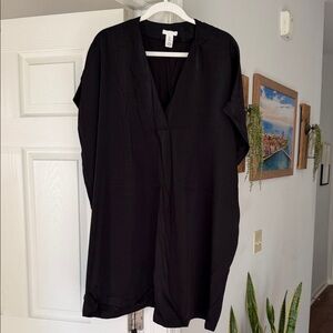 H&M Charcoal V-Neck Dress